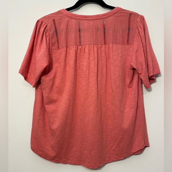 Knox Rose Women’s Casual Pink Short Sleeve Top Size S - Picture 2 of 3